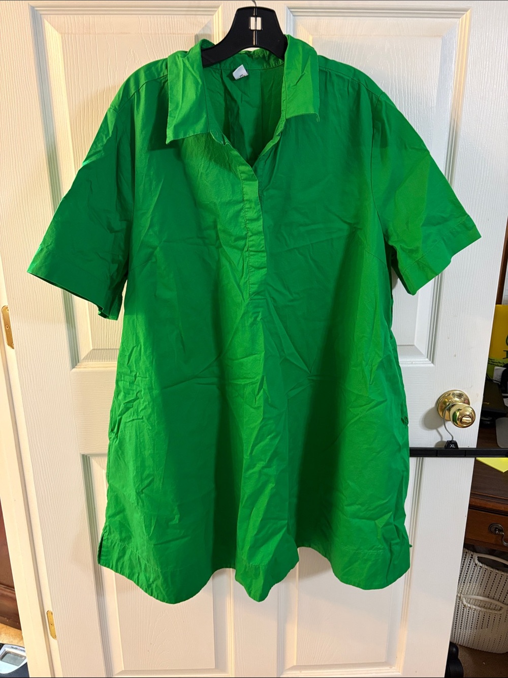 Old Navy- Women's Green Short-Sleeve Tunic Dress